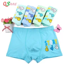 5 шт./лот, детское нижнее белье трусы-боксеры для мальчиков с рисунками из мультфильмов, нижнее белье с четырьмя углами большой размер, От 7 до 12 лет, большой размер 3XL
