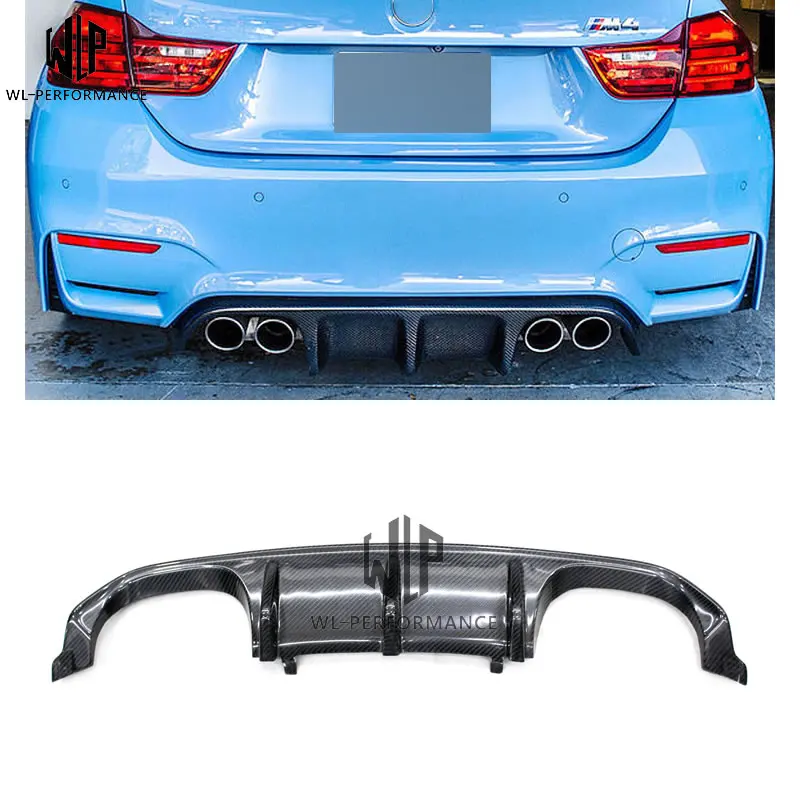 

M3 F80 M4 F82 carbon fiber P type rear bumper Lip rear diffuse for BMW M3 F80 M4 F82 2014-up car body kit