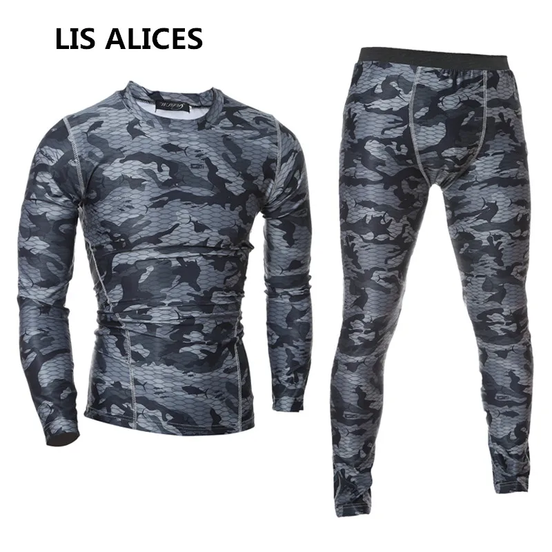 

2018New Winter Thermal Underwear Sets Men Military Quick Dry Anti-microbial Stretch Men's Thermo Underwear Male Warm Long Johns