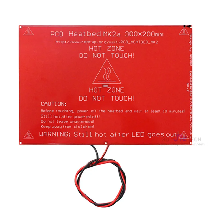 MK2A 200*300*2,0 мм отопление PCB кровать сборки плиты кровать с подогревом 12/24 В двойной напряжения сварки мощность проводки 3D части принтера