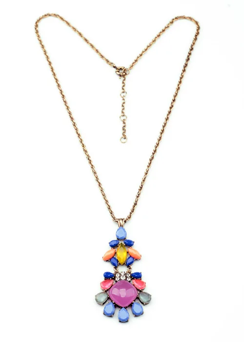 

Fashion Pink Stone Women Pendant Necklaces