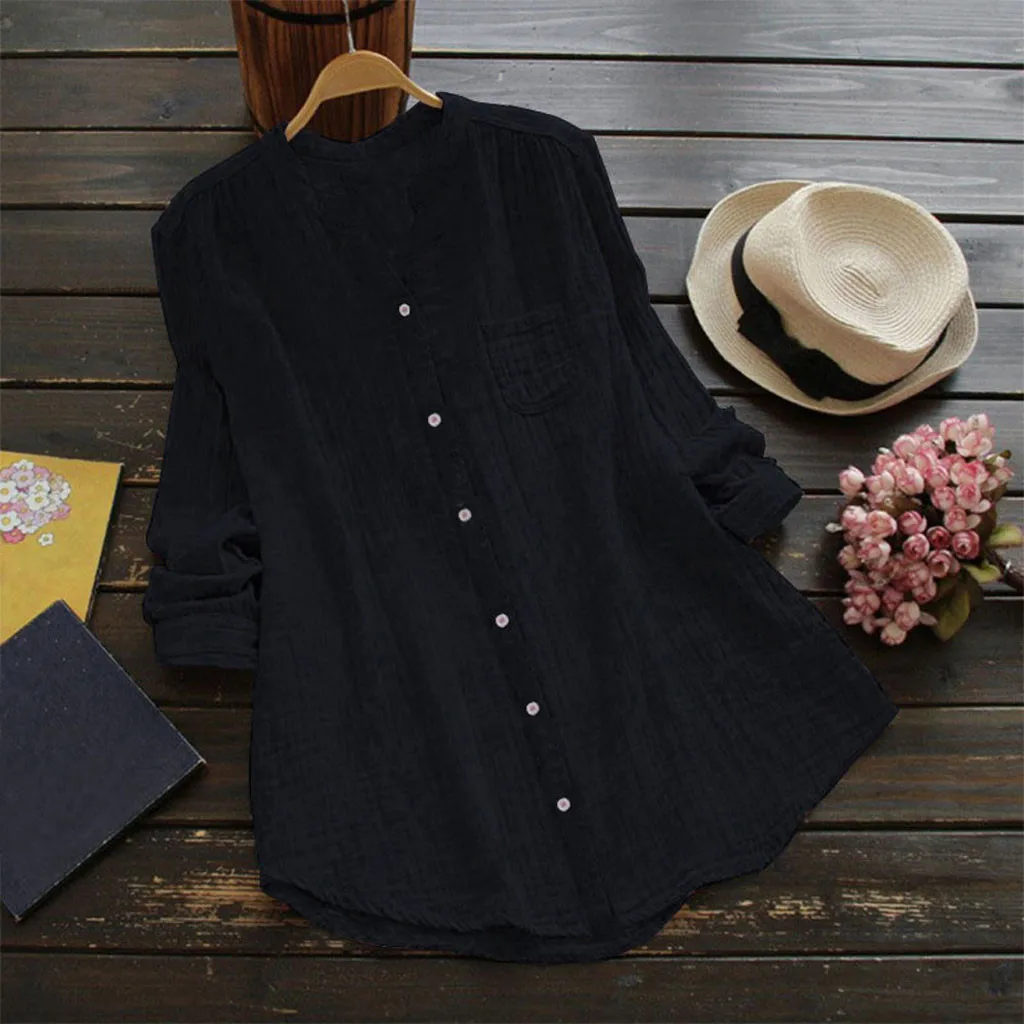 

Blouse Women Stand Collar Long Sleeve Casual Loose Tunic Tops Shirt Blouse Roupas Femininas Elegantes Women Tops Blouse Shirt