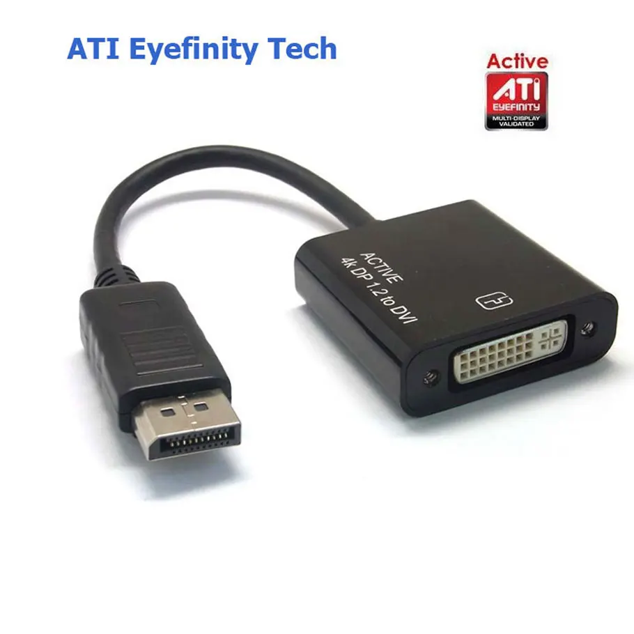 

Active ATI Eyefinity 4K DisplayPort DP Male toDVI Female Video Audio HDTV Adapter Converter Multiple Monitor Technology