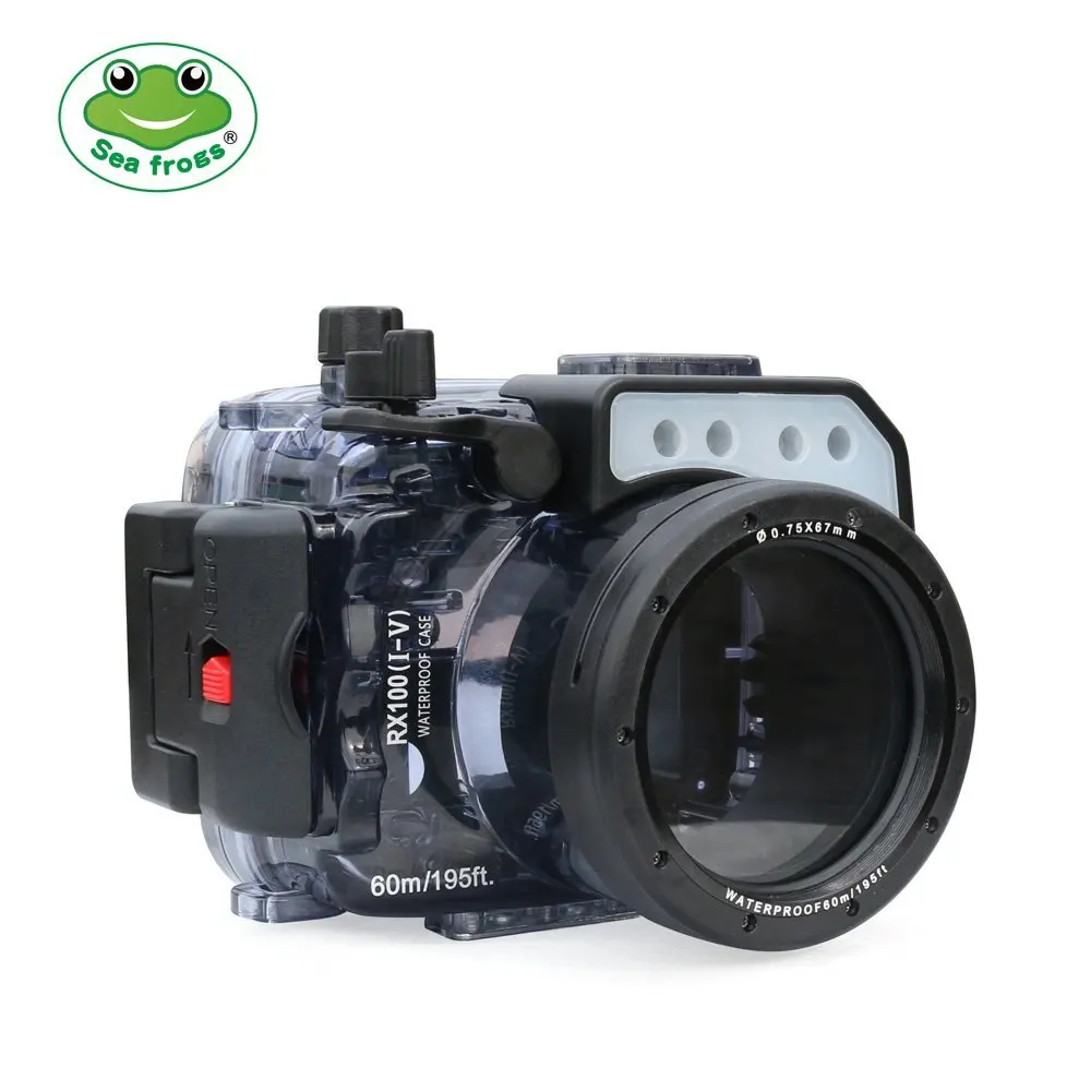 Seafrogs 60 м/195ft подводный Камера Водонепроницаемый Корпус чехол для sony RX100/RX100 II/RX100 III/Melo III RX100 Характеристическая вязкость полимера/RX100 V