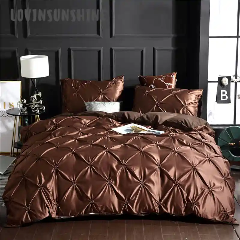 

LOVINSUNSHINE Duvet Cover Set Bedding Sets Bed Set King Luxury Home Textile Queen Duvet Silk AB#96