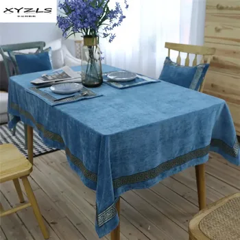 

XYZLS Europe Style Luxury Solid Color Tablecloth for Dining Table Cloth Rectangular Table Cover for Home Wedding Party Decor