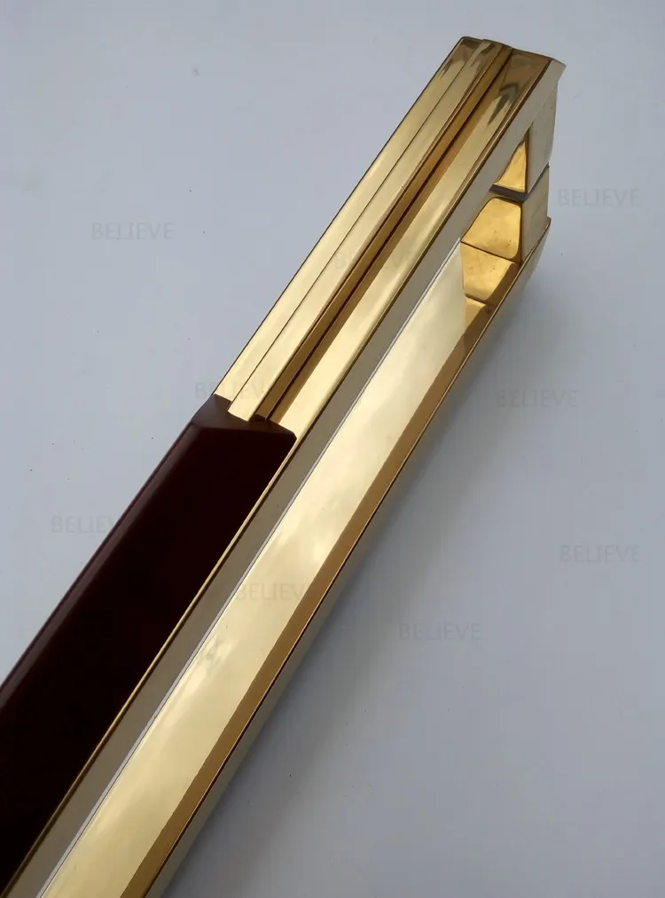 Entrance Door Handle PA-229-Gold-plated+Rose-wood 1 (2)