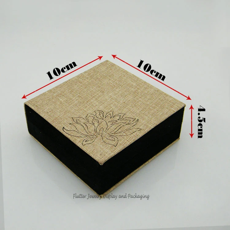 

Free Ems Shipping 30pcs/lot Linen Bracelet Packing Box Ankle Box Bracelet Packaging Box Jewelry Holders Gift Case