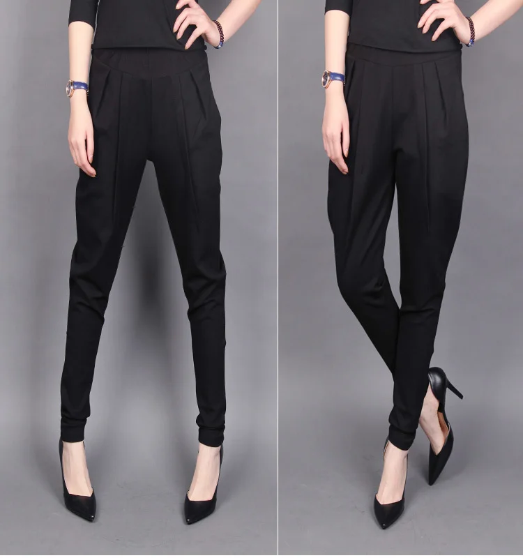 Весна Лето Новые Модные обтягивающие брюки женские повседневные облегающие штаны в западном стиле корейские черные обтягивающие брюки женские - Цвет: black