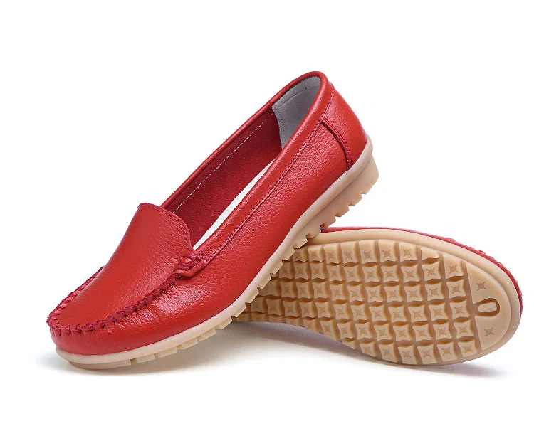 AH 168-New Arrival Cow Leather Women Loafers-17