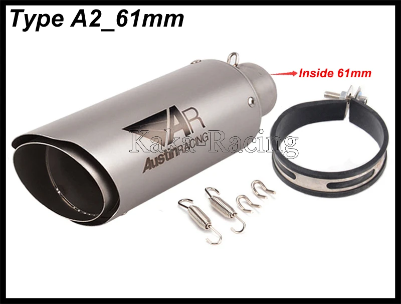 ID: 51 мм/61 мм Универсальный лазер для мотоцикла AR Остин гоночный глушитель выхлопной трубы для Yamaha Honda KTM Kawasaki Ducati