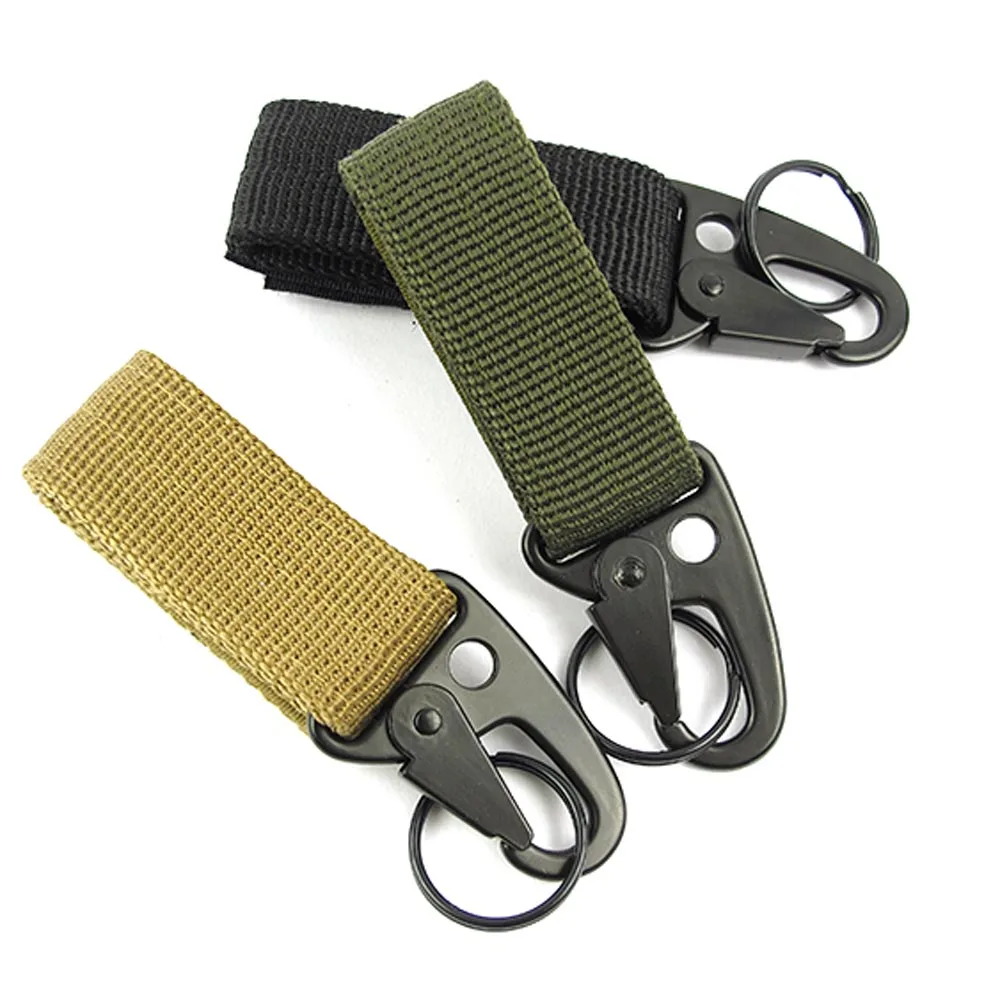 Tactical Backpack Hanging Buckle Military Molle Nylon Webbing Carabiner ...