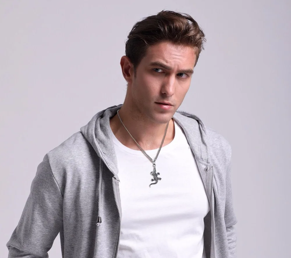 "CrocNeck" - stainless steel crocodile necklace 14 "CrocNeck" - stainless steel crocodile necklace 14