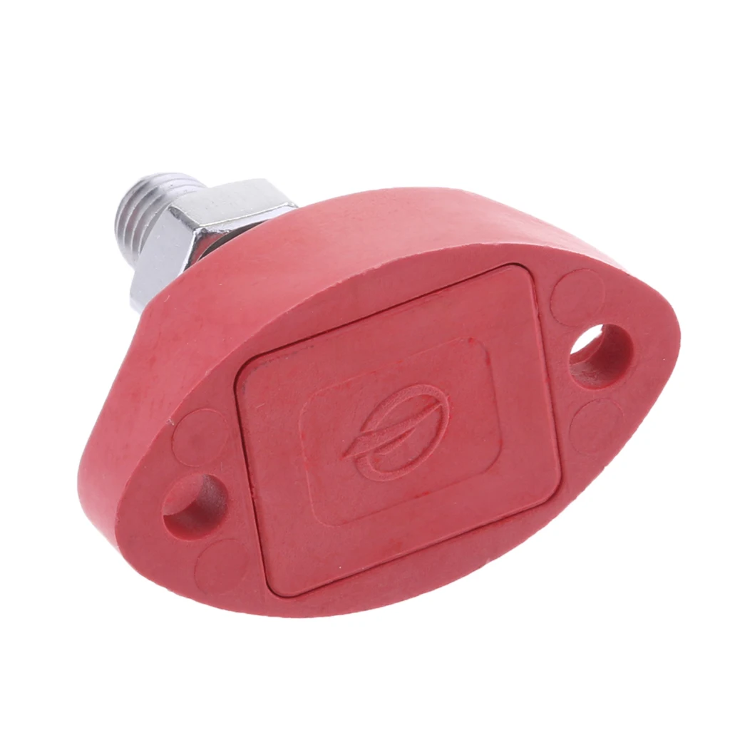 

Positive Insulated Battery Power Junction Post Block 1/4 inch 6mm Thread for Truck RV Boat, Stainless Steel (Red)