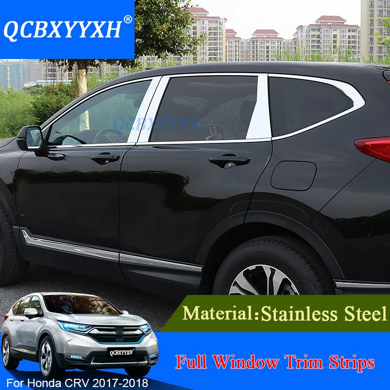 6 шт./лот QCBXYYXH стайлинга автомобилей окна украшения Блестки для Honda CRV внешний украшения наклейки Авто проема