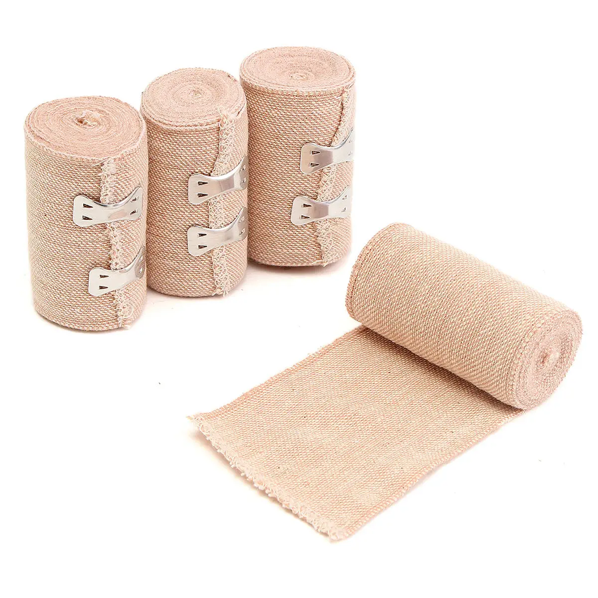 

4 Rolls High Stretch Spandex Bandage Sports Training Sprain Ankle Protective Crepe Gauze Medical First Aid Elastic Adhesive Tape