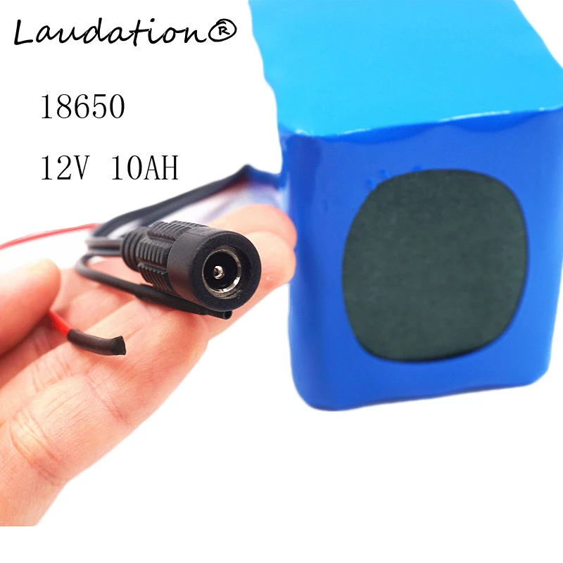 Laudation 12V 10ah батарея новая высокая емкость Защита 11,1 V 12V литиевая аккумуляторная батарея 12V 10000mAh Емкость Горячая