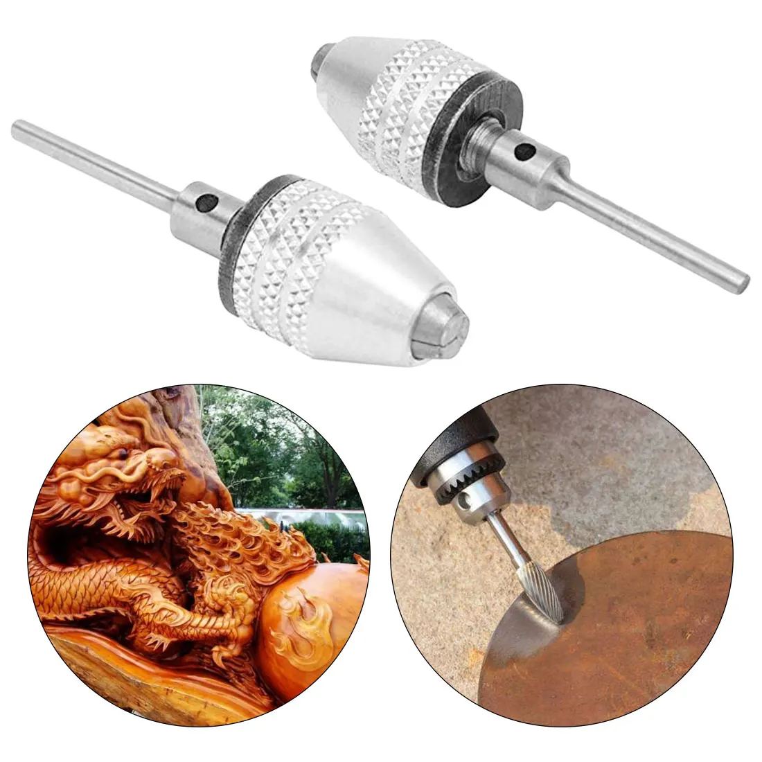 

Keyless Drill Chuck For Rotary Shank Electric Round Handles Transform 0.3-3.2mm