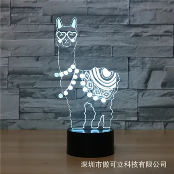 

Alpaca Shape Usb 3D Light LED Colorful Touch Acrylic Visual Light