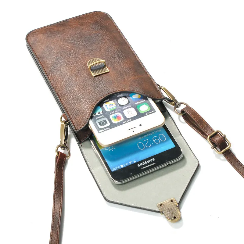 Buy Phone Bag Universal PU Leather Pouch Crossbody