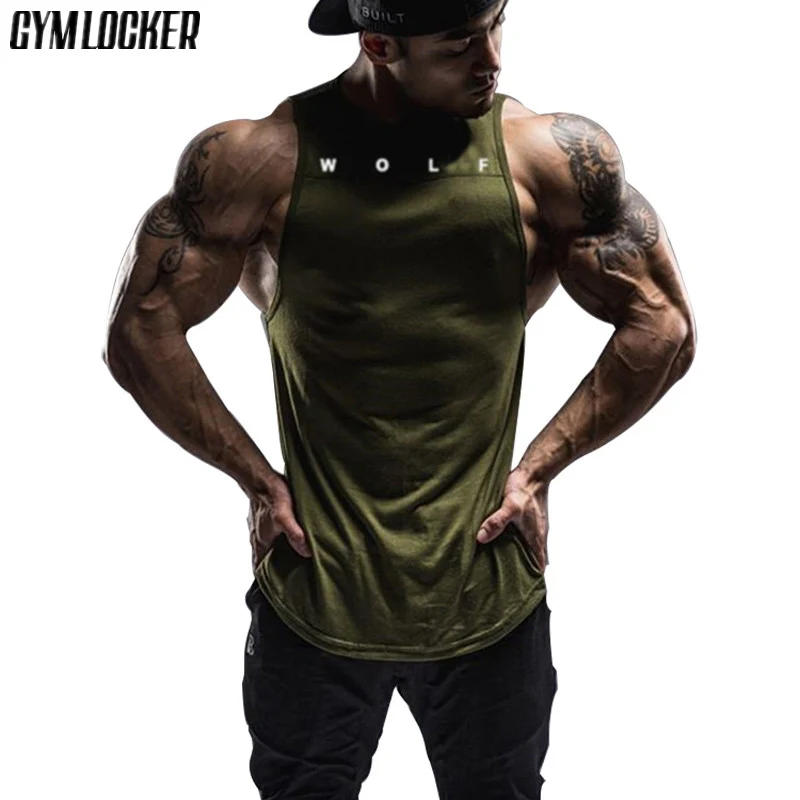 

high quality Bodybuilding Sleeveless Tank Top Mens Workout Fitness mens Tank Top Sleeveless Shirt Man Breathable Undershirt