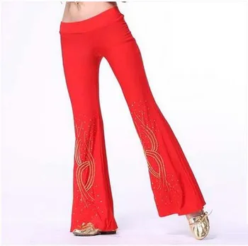 

New belly dance costumes senior sexy crystal cotton embroidery belly dance pants for women belly dance trousers