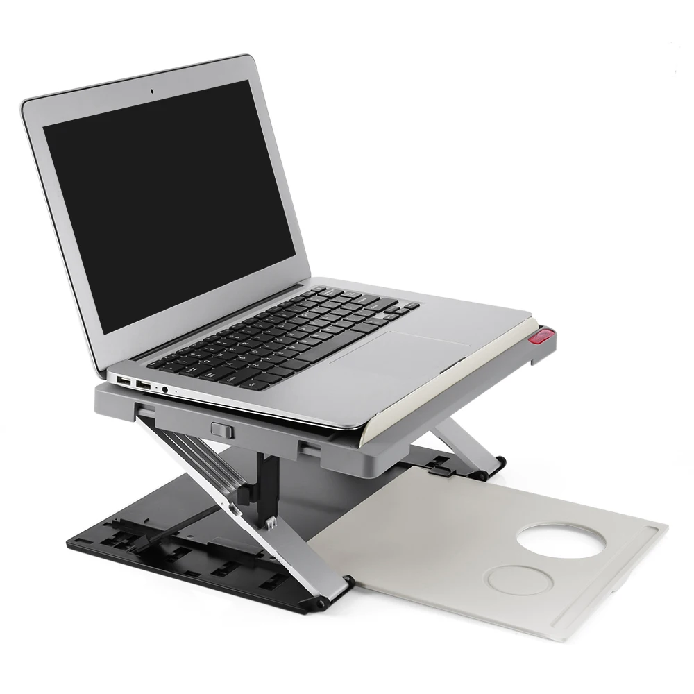 

ON SALE Portable Computer Desk Tablet Holder Adjustable Viewing Angle Multifunctional Standing Laptop Desk For Home Office