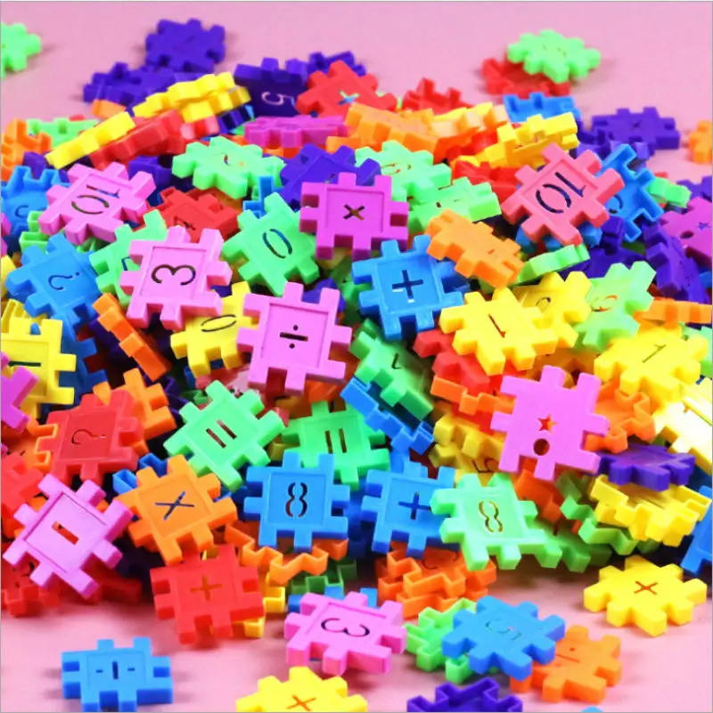 

330PCS Digital Assembled Plastic Blocks Educational Learning Toys for Children Baby Early Education Square Blocks