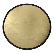 FW1S 60cm 2-in-1 Photography Studio Light Mulit Photo Disc Collapsible Light Reflector Round Disk Silver/Gold