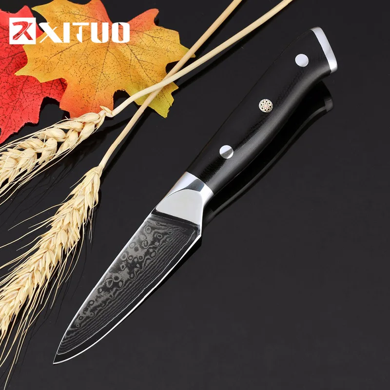 XITUO, 3 шт., Многофункциональный кухонный нож, наборы, высокое качество, 67 слоев, Япония, VG10, дамасская сталь, нож шеф-повара, " 5" 3," дюймов, кухонный инструмент, подарок