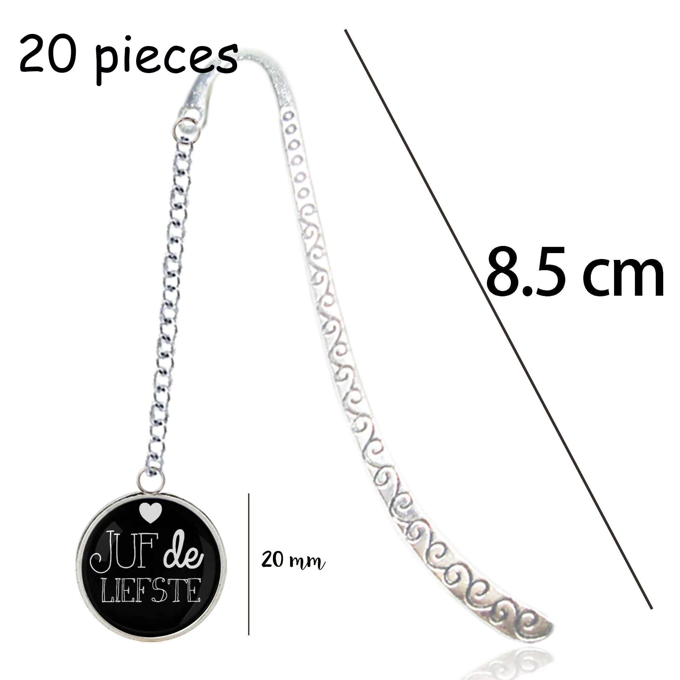 20 штук VOOR DE Liefste Juf leukste Meester Marque страницы Закладка Signet bedankt juf cadeau письмо спасибо дорогой подарок учителю