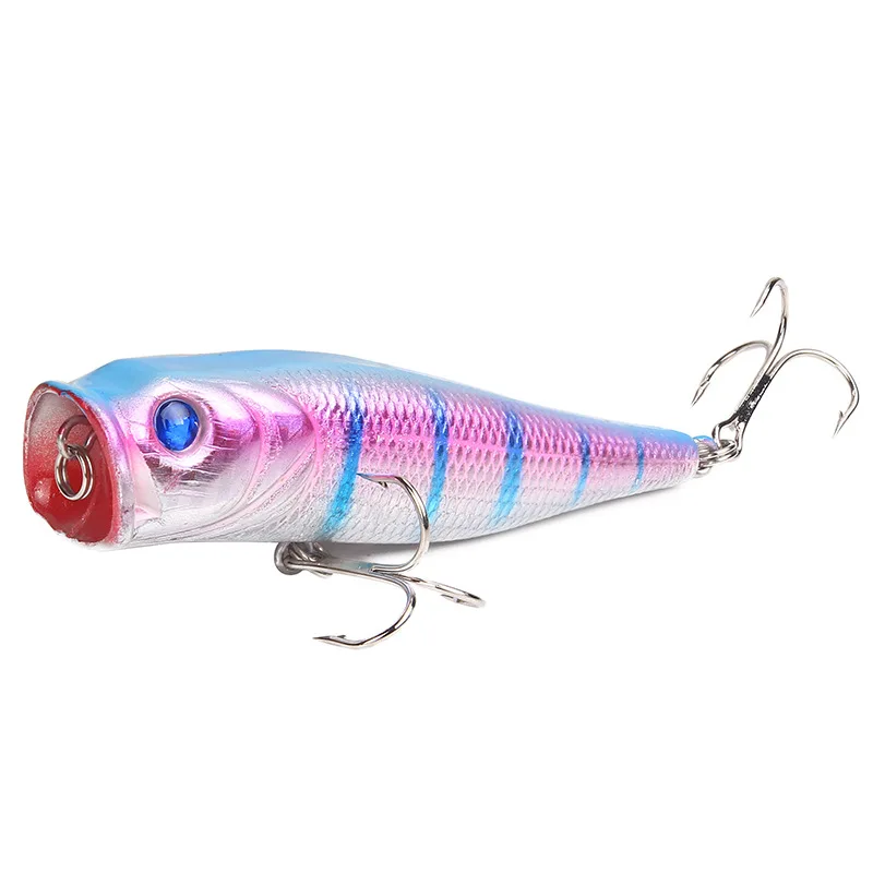 Popper Lures Bait 6 Colors 9cm/14.7 G Artificial Bionic Minnow Fish Bait Black Hook Plastic Hard Bait Fishing Gear jooyoo