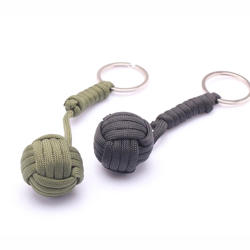 

NEW Security Protection Monkey Fist Steel Ball Bearing Self Protect Lanyard Survival Key Chain Safety Security