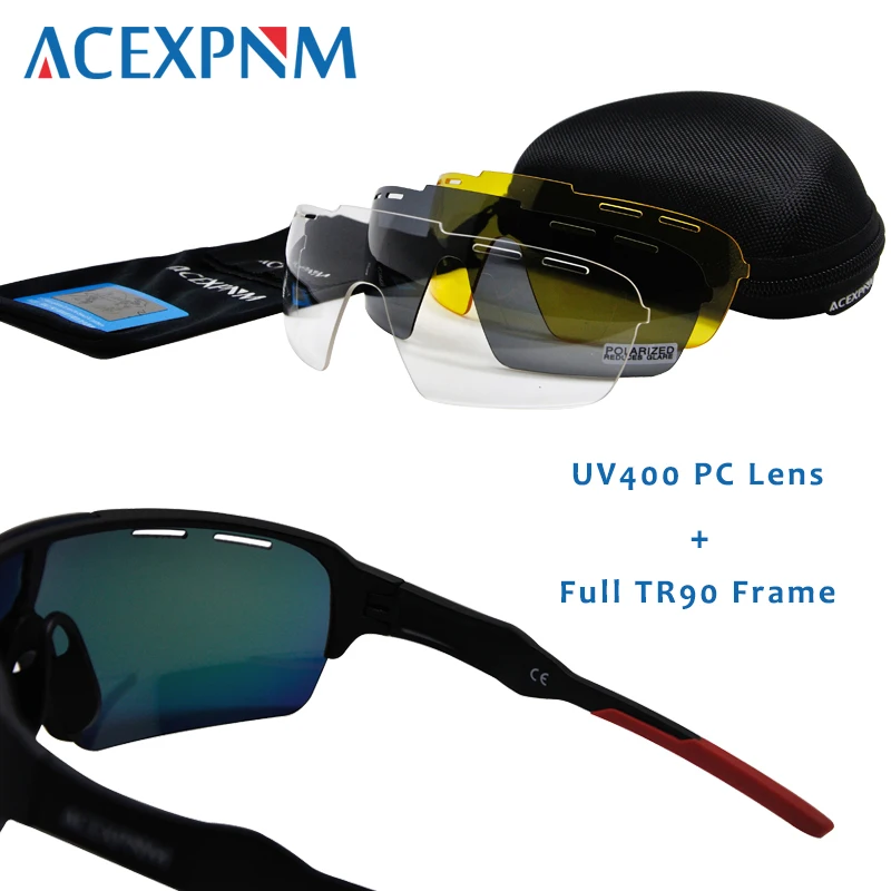 ACEXPNM Brand New Men Polarized Cycling Glasses Outdoor Sports Cycling Goggles TR90 Mountain Bike Cycling Sunglasses Eyewear