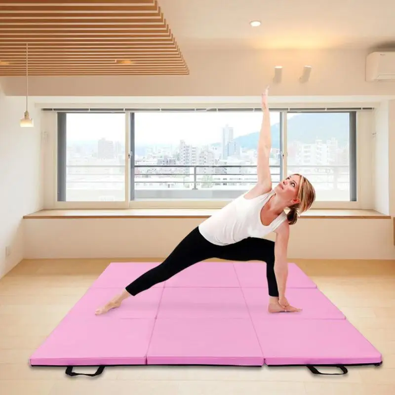 

PVC Gymnastic Mat GYM Folding Panel Exercise Yoga Mat Stretching Fitness Tumbling Pad Outdoor Camping Damp Proof Mat 2sizes