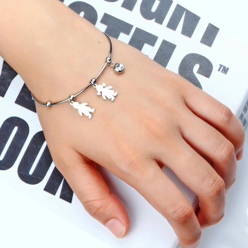 ZUUZ модный браслет браслеты манжеты braclet braslet из нержавеющей стали с цирконом