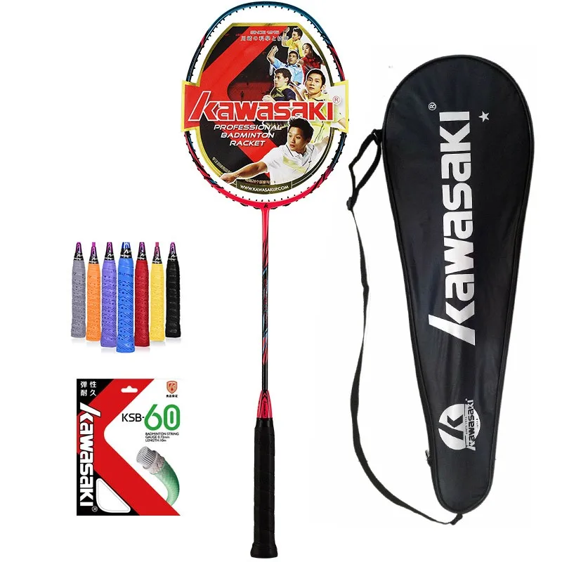 Натуральная Kawasaki полная Бадминтонная ракетка X260 профессиональные ракетки для бадминтона с подарком
