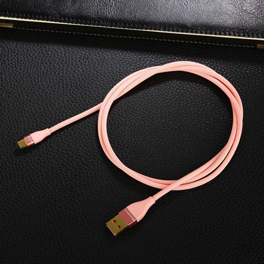 100 قطعة/الوحدة 1 متر النايلون مضفر USB 3.1 نوع C كابل المعادن شاحن كابل ل Xiaomi Leshi هواوي