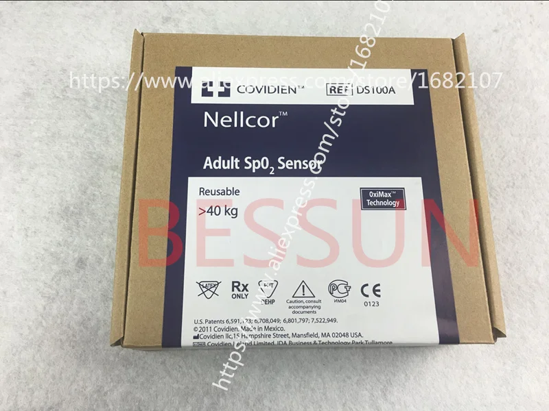 Original Nellcor DS-100A SpO2 sensor for adult finger,DB9pin, Oximax, 3ft length