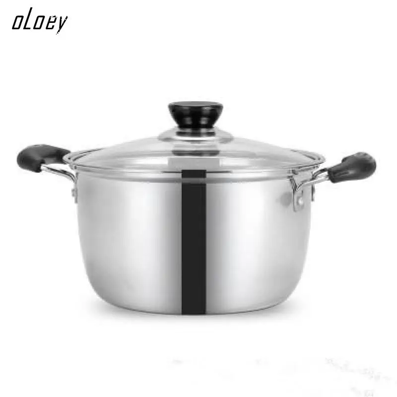 

HYUUGA Stainless Steel Double Bottom Pot Soup Pot Nonmagnetic Cooking Pot Multi-purpose Cookware Non-stick Pan