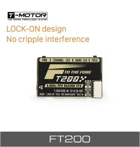 

T-motor FT200 5.8G 25/50/200/500mW Switchable FPV Racing VTX Support Smart Audio Lock on design for RC Drone
