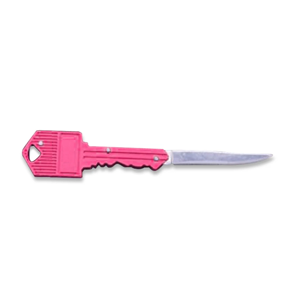 Горячая 6 цветов мини-нож в виде ключа Карманный ключ складной нож Многофункциональный Овощечистка мини-брелок для кемпинга нож Инструменты - Цвет: Hot pink