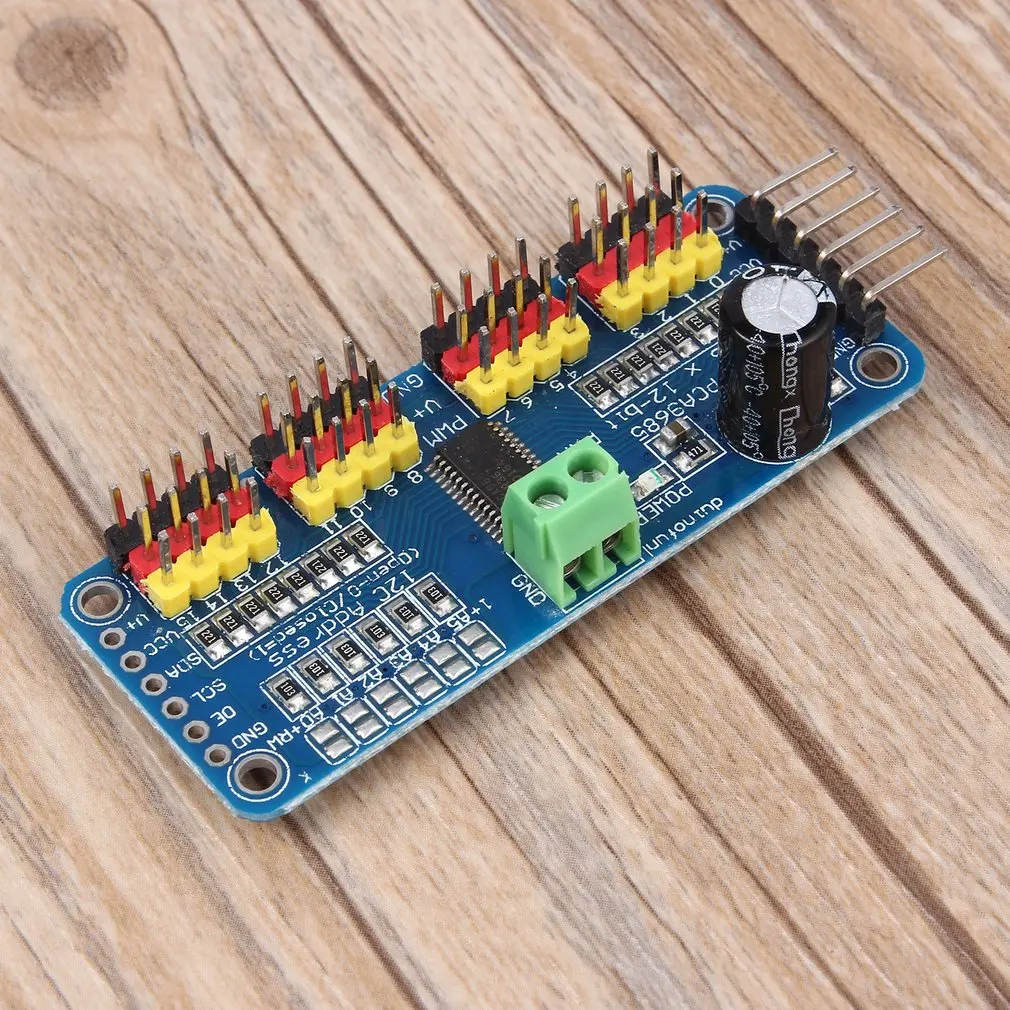 PCA9685 16-канальный 12-битная ШИМ водитель серводвигателя I2C модуль для Arduino