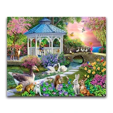 Обычай алмаз живопись животных, сад Пейзаж Вышивка крестиком Санта-Клауса дар home decor diy pintura стразами ponto cruz фильмы