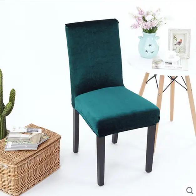 Universal Stretch Chair Cover Velour Fabric Spandex Elastic Chair