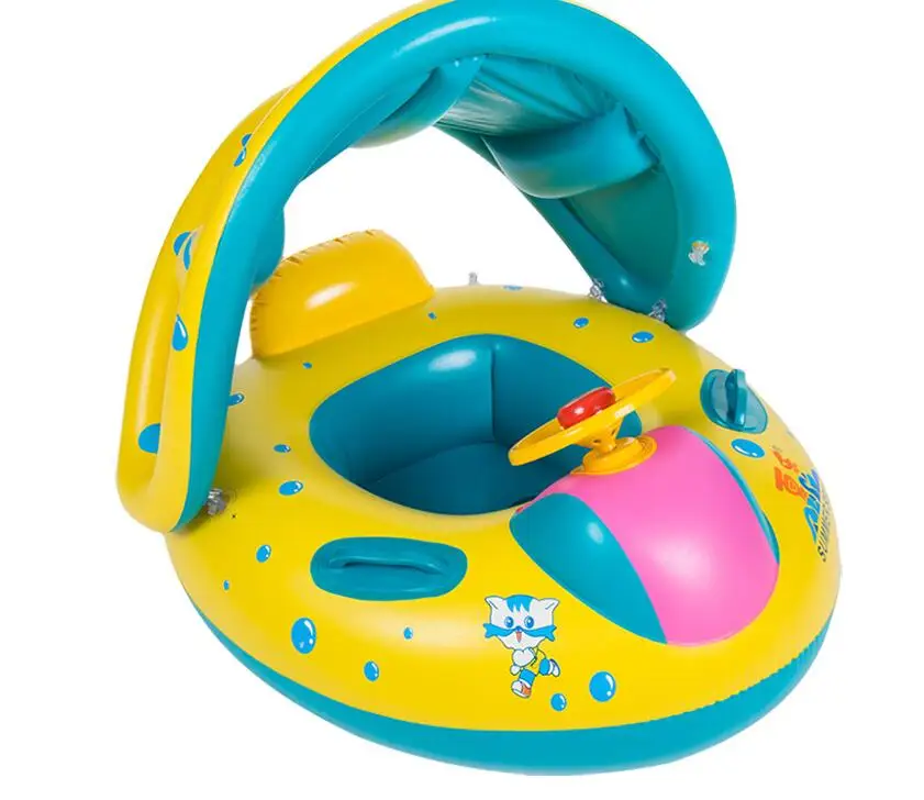 Safety Baby Child Infant Swimming Float Inflatable Adjustable Sunshade