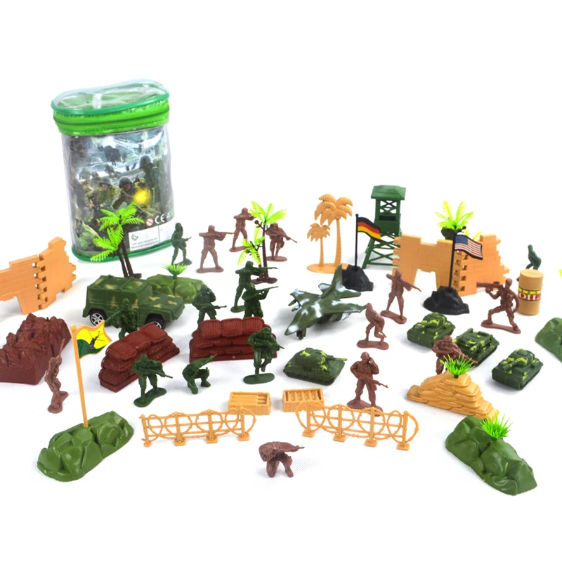 Soldier scene military suits, boys toys gifts 60pcs kit War toysin