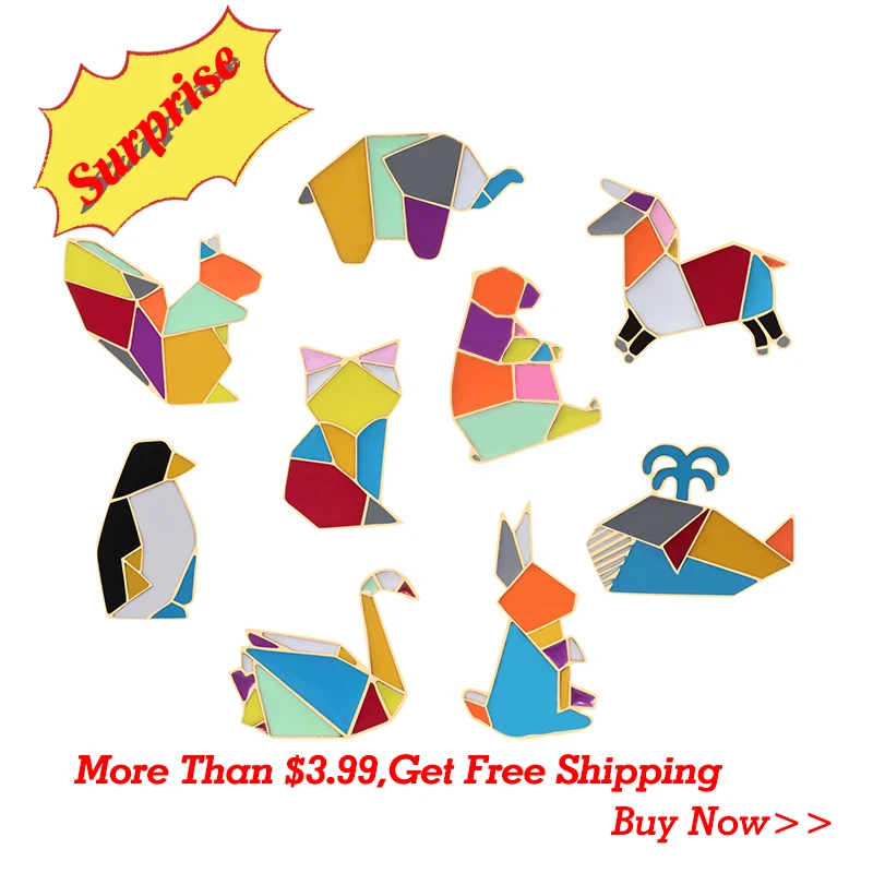 Брошка мультфильм цветной кролик Пингвин кошка эмалированная шпилька КИТ лошадь