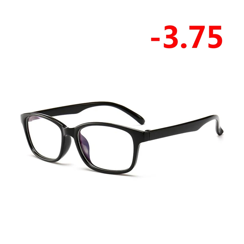 Myopia 375 1,00-1,25-1,50-1,75-2,00-2,25 до-4,0 готовые очки для близорукости женские мужские короткие очки для коррекции зрения внешняя Черная внутренняя синяя оправа - Цвет оправы: Myopia 375