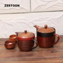Китайский стиль, винтажный, ручной работы, деревянный чайный набор кунг-фу, чайный чайник с фильтром, чашка для чая, портативный, для здоровья, чайный горшок, чашка для чая, домашний декор